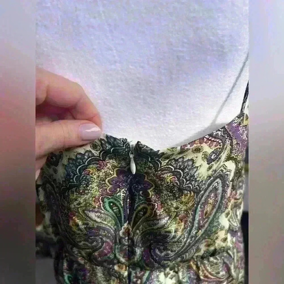 J. Crew Paisley Dress Size 8 - Picture 3 of 7